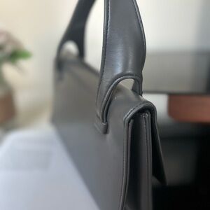 Elegant Gray Women's Handbag faux leather